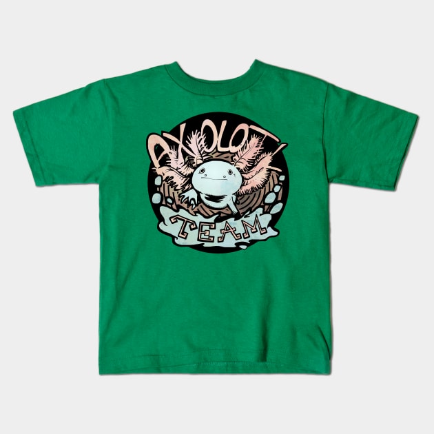 Axolotl Team 2 Kids T-Shirt by TomiAx